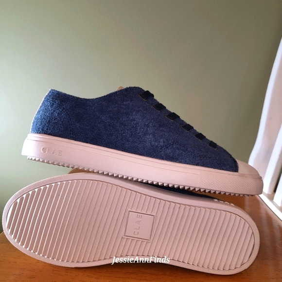 NWT CLAE Navy Blue Herbie Textile Recycled Terry Shoes Men's 6 Women's 7.5 EUR38 - Picture 9 of 16